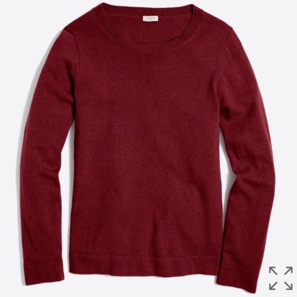 J. Crew “Teddie” sweater maroon sz M